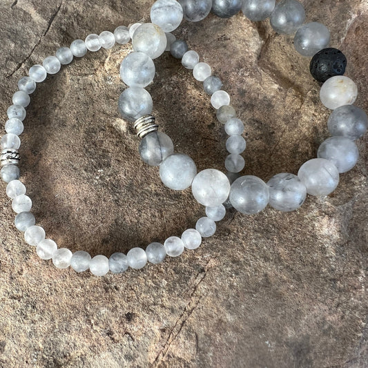 Cloud Quartz Mala Bracelet