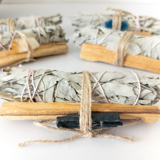 Palo Santo, Sage & Crystal Bundle