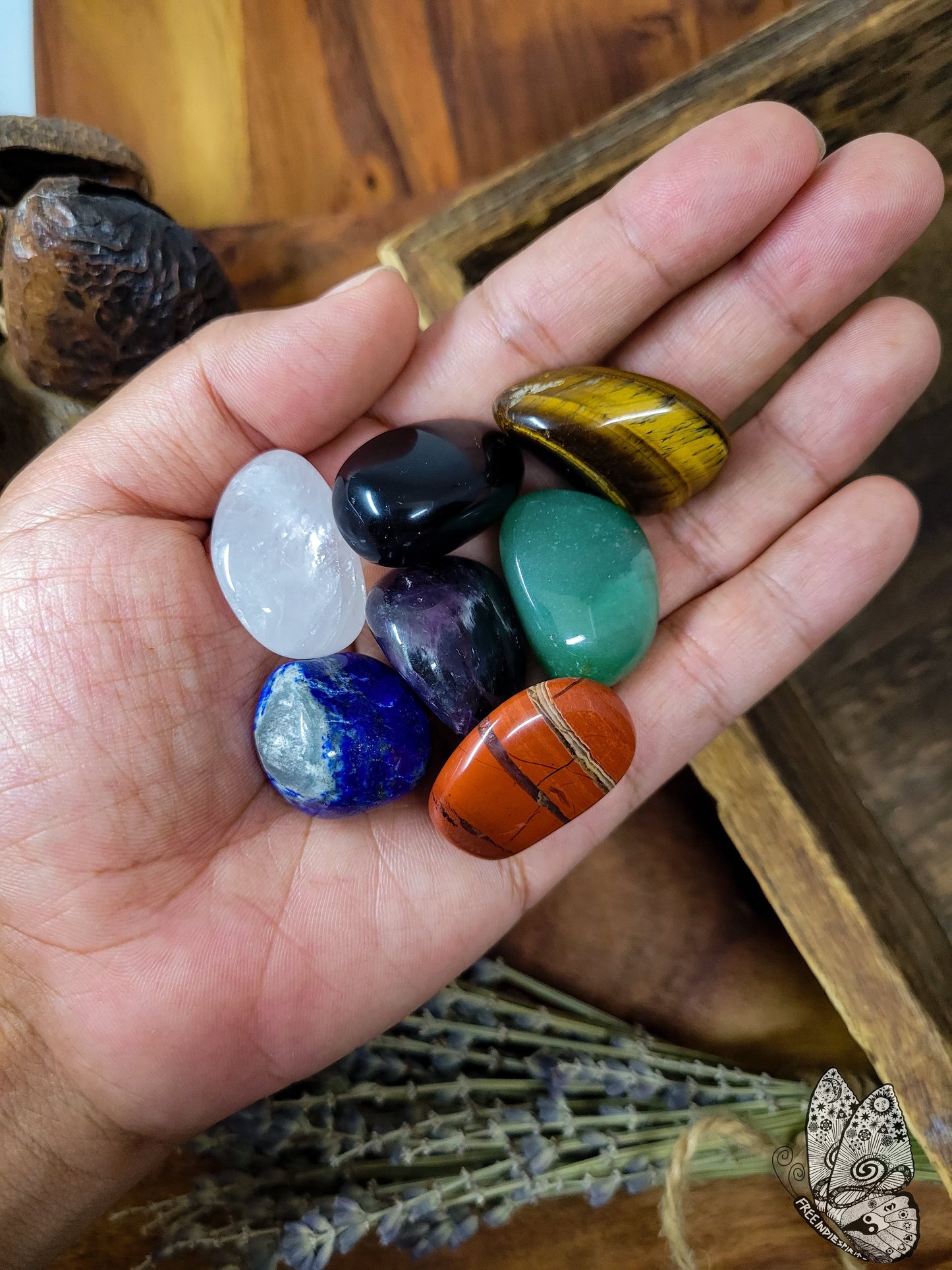 Tumble Healing Stone Seven Chakra Set BY Free Indie Spirit